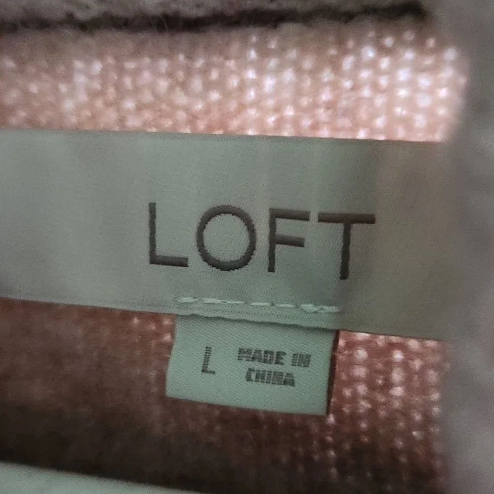 Loft Ombre Turtleneck Poncho Sweater Size L